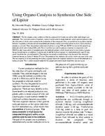 Using Organo-Catalysis to Synthesize One Side of Lipitor